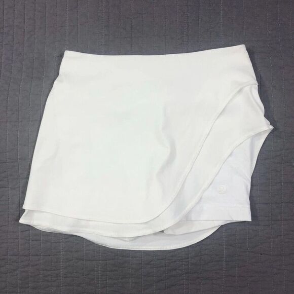 Lululemon Asymmetrical Layered High Rise Skort size 8 White Tennis Pickleball - Picture 2 of 14